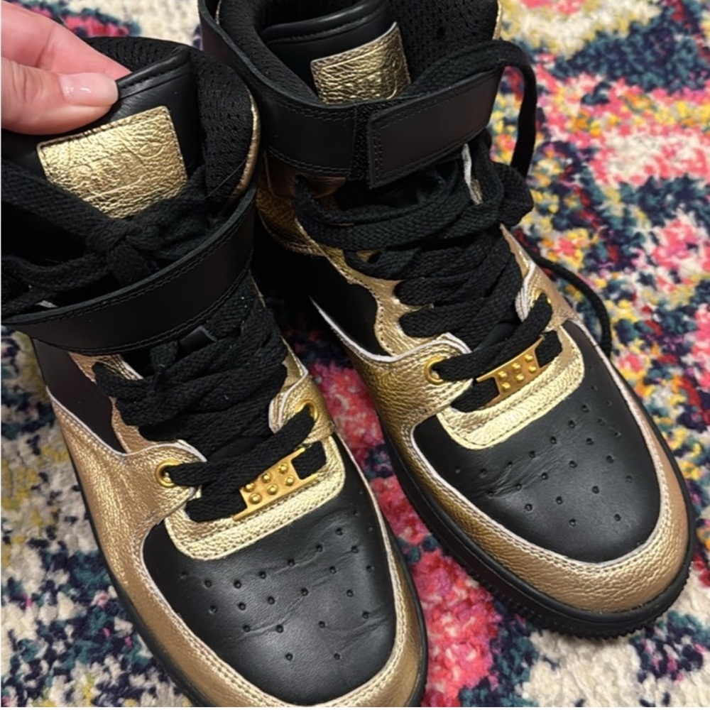 RED Valentino Black and Gold Sneakers